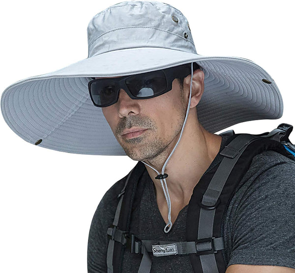 Peicees Super Wide Brim Sun Hat for Men and Women, Fishing Bucket Hat, Safari Cowboy Hat