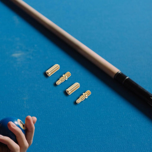 Kisangel 2 Sets Pool Cue Joint Pin Screws - Billiard Joint Pin Connector for Cue Tip Inserting Hardware Supplies