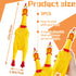 Xeehwb 3 Chicken,12 Inch Pcs Large Rubber Yellow Rubber Squawking Chickens,Screaming Chicken Dog Toys,Prank Noise Maker