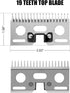 19 21 BEETRO and Teeth Horse Shears Replacement Blades, Professional Stainless Steel Clipper Blades for Horse Equine