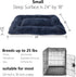 Small Dog Crate Pad, 24 Inch Dark Blue Washable Fluffy Mat for 24 Inch Dog Cage, Indoor and Outdoor Use