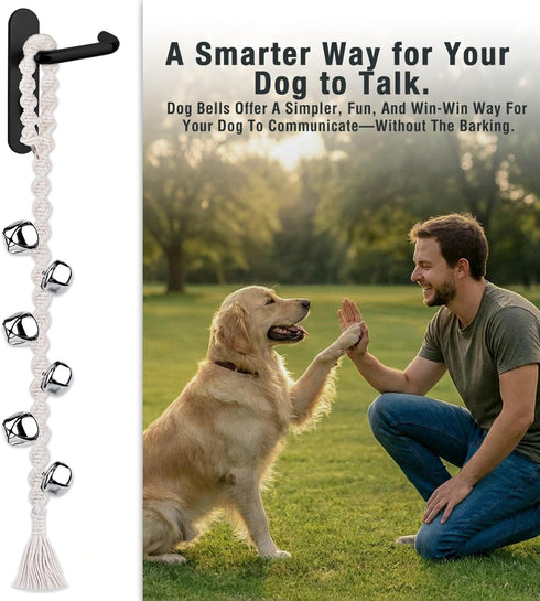 Housetraining Bell-6 1.5 COOYOO Dog Bells to Go Outside, Premium Quality Potty Training Dog Door Bell, Yarn Handwoven