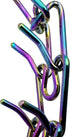Rainbow Color Dog Collar, Prong Pinch Training Collar for Small Medium Large Dogs (XL), No Pull