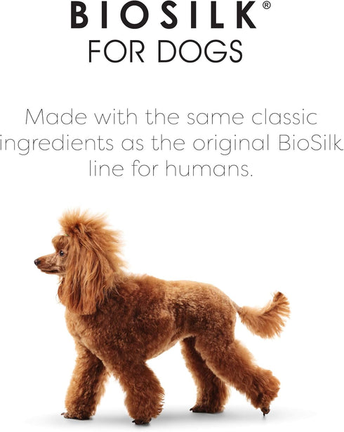 BioSilk for Dogs Silk Therapy Shampoo with Organic Coconut Oil - Waterless Coconut Dog Shampoo for Fresh Coats, Beige