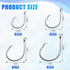 18/0-28/0 Giant Fishing Hooks Tuna Circle Hooks Stainless Steel Big Game Saltwater Fishing Hooks Extra Strong Short