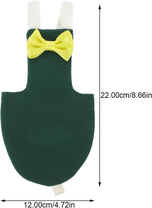 2XL UPKOCH Bird Diaper Flight Suit Reusable Parakeet Diaper Clothes for Pet Birds with Pad Dark Green Suitable