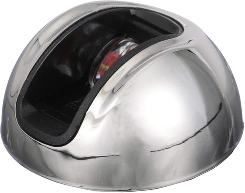 NV3012SSR-7 2-Mile attwood LightArmor Vertical Surface Mount Navigation Light, Red LED Lighting, Round Stainless