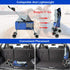 4 Pet Stroller Wheels Posh Folding Waterproof Portable Travel Cat Dog Stroller with Cup Holder,Blue