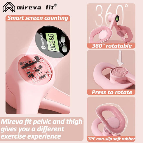Mireva Fit Counter Pelvic and Thigh Trainer | Women's Pelvic Floor Exercise Devices Trainer | Kegel Exerciser, Thigh