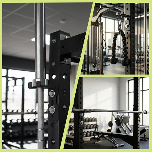 Lights Mountain 2x2 2x3 3x3 5/81 M14 Universal Barbell Holder for Power Rack, Fits / / Rack Uprights, Fits Holes
