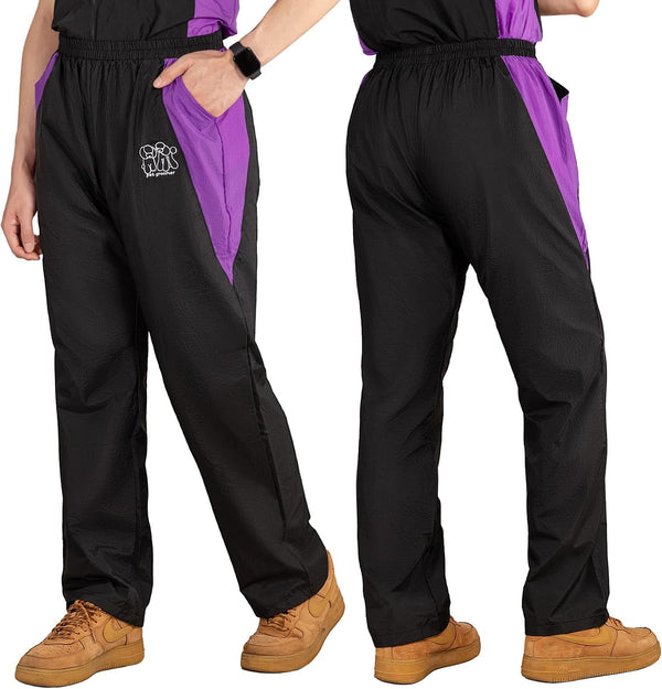 Noverlife Breathable Grooming Pants - XL Size, Anti-Static Pet Beautician Trousers with 2 Pockets for Groomers