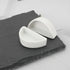 ECSiNG 6PCS 4.21x2x1.05cm Hermit Crab Mini Ceramic Dish Semicircle Shape Reptile Food Bowl for Spider Hermit Crab