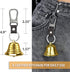 NedFoss 2" Loud Bear Bell with Whistle Set, Solid Brass Bear Bells for Hiking, Emergency Whistle, Carabiner