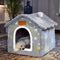BXEBUI Dog House Indoor Memory Sponge, Foldable Dog House Kennel Bed Mat with