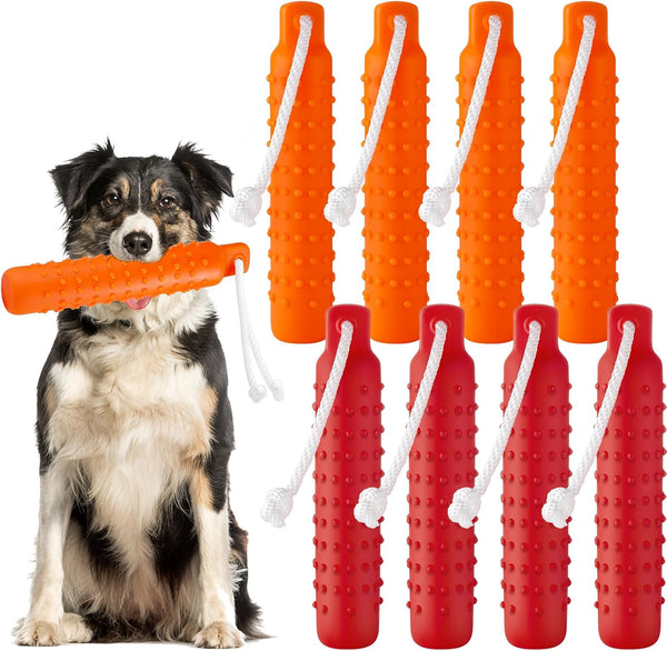 Blueweenly 8 Pcs Dog Bumper Toy for Water Retrieving Plastic Puppy Training Dummy