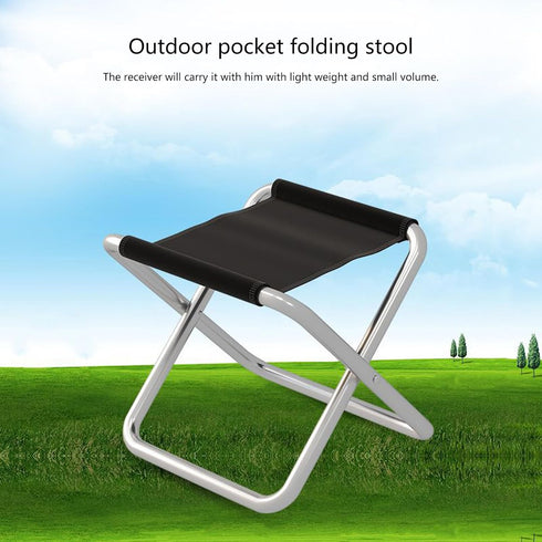 JSGHGDF Portable Folding Stool Size Camping Stool Aluminum Alloy Folding Stool Chair for Travel Hiking Fishing Small