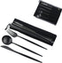 Gugrida Luxury Black Matte Portable Stainless Steel Travel Flatware Set of 7, Eco-Friendly with Carrying Case