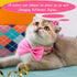 200 Pieces Adjustable Dog Bow Ties with Collar, 19 Colors, Pet Grooming Accessories for Medium Little Dogs