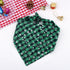 YangQian Christmas Bandana Dog Scarf Large Medium Small Dog Kerchief Bandana Holidays Triangle Cat Bib Green Plaid Pet
