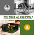 32" 32" 17" Hemmed x x Dog Litter Box with High Walls with Artificial Grass Edge, Portable Dog Potty Tray Large Puppy