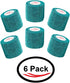 2 Inch Vet Wrap Tape Bulk, Hunter Green, Pack of 6, Self Adhesive Flex Bandage for Pets