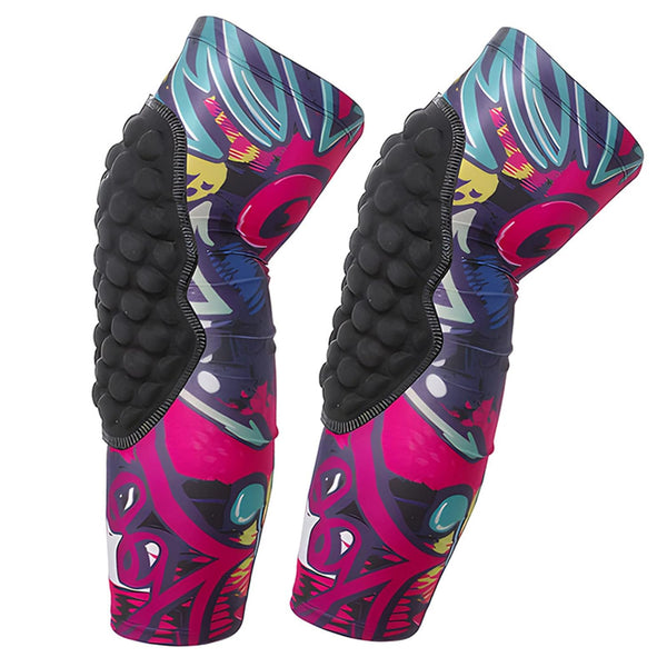 Youth Kids Long Knee Support Sleeves - Volleyball, Baseball, Football, Wrestling, 1 Pair Pink YM