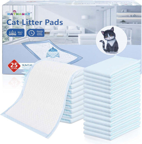 Cat Pad Refills for Tidy Cats Breeze Litter System, 25 Count, 16.9" X 11.4" Super Absorbent