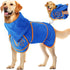 SlowTon Dog Bathrobe Drying Coat Super Absorbent Microfiber Towel Wrap with Adjustable
