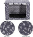 Pethiy Durable Polyester Dog Crate Cover - Universal Fit for Most 24 Inch Wire Dog Crates - Cover Only - Sky Gray