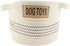 Midlee Small Dog Toy Rope Cotton Basket