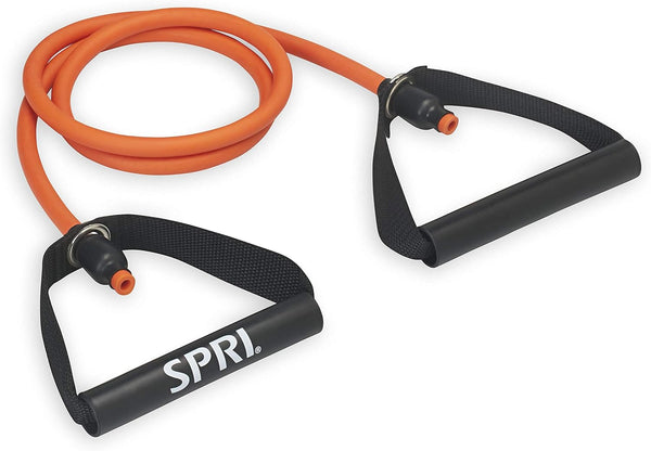 SPRI Resistance Bands with Handles - Exercise Tube Bands for Strength Training Fitness