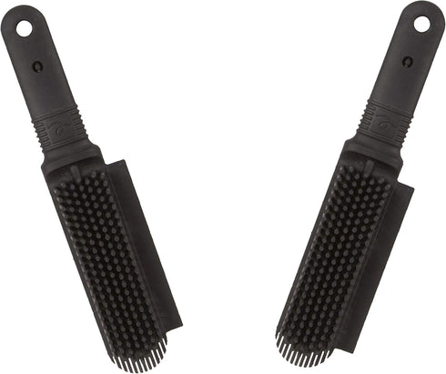 FURemover Plus, Rubber Pet Hair Remover Brush, Black with Gentle Bristles for Grooming Dogs and Cats (Pack of 2)