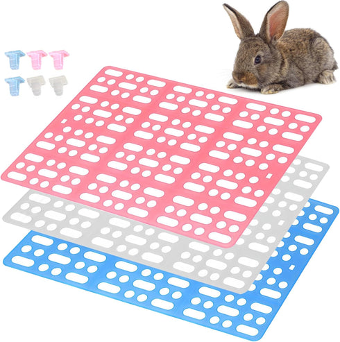 6 Chinchillas Pcs Rabbit Cage Mats,Mat for Wire Floor,Cages Plastic Bunny Feet Pad Playpen Feet Mats Floor Feet Pads