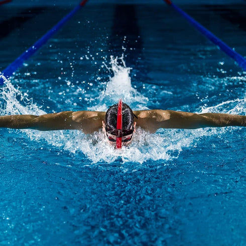 ZIONOR Snorkel Lap Swimming Training Diving Snorkeling, Comfortable Mouthpiece, One-Way Purge Valve for Pool