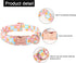 Cotton Dog Collar for Puppy Small Dogs, Adjustable Cute Boy Girl Collars with Metal Buckle Checkered Flower XS