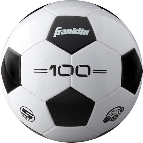 Franklin Sports Soccer Balls - Youth + Adult Size 3, 4 + 5 - Black + White Bulk Packs