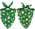 LosFong St. Patrick's Day Dog Bandanas 2 Pack, Reversible Triangle Shamrocks Leprechaun