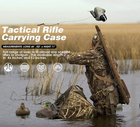 3 46 52 Inch RAVOINCC Rifle Case Soft Shotgun Cases - Water Resistant Gun Carry Bag for Scoped Rifles with Accessory