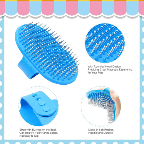 Rabbit Grooming Kit, Brush for Shedding with Bunny Nail Clipper, Trimmers with Pet Combs for Hamster Guinea Pig Ferret