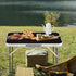 BIVVI 2.3 Foot Small Folding Table Portable Lightweight Utility Side Tables with Carrying Handle, Outdoor Aluminum
