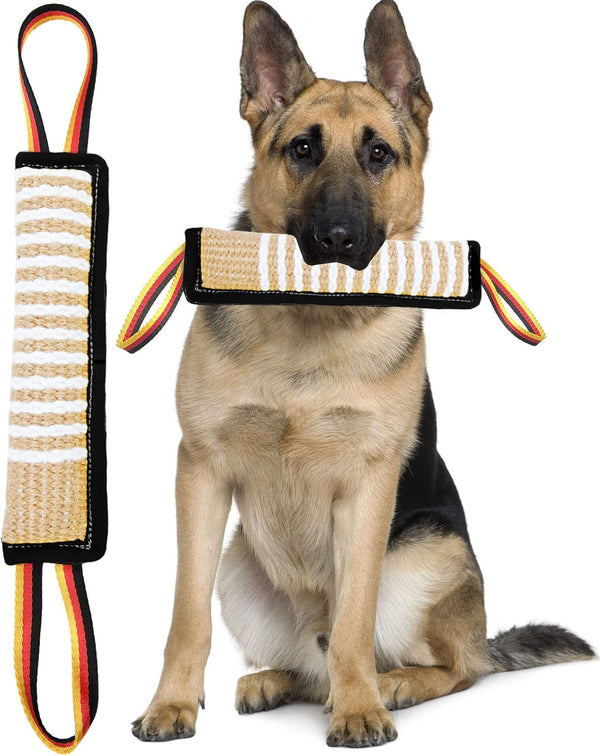 Clysoru Dog Tug Toy Tough Jute Bite Pillow Lasting Training Equipment Puppy