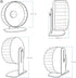 Niteangel Super-Silent Hamster Exercise Wheels - Quiet Spinner with Adjustable Stand for Small Animals (L, Mint Green)