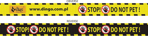 Dingo Do Not Pet Dog Collar for Puppies, Training, Working, Service, Emotional Support, Yellow, M, 15360