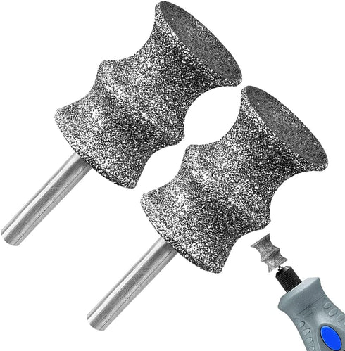 Diamond Dremel Dog Nail Grinder Bits, 1/8'' Attachment, 2-Pack for Pet Nail Care