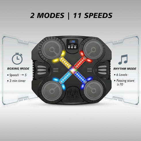 3 4 5 6 7 8 9 10 11 12+ Music Boxing Machine Sport Toys for Kids and Adults,Wall Mounted Bluetooth Smart Punching