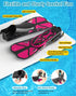 Snorkel Set with Fins for Adults, Snorkeling Gear Combo Set with Dry Top Snorkel Mask & Travel Bag