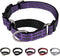 Reflective Nylon Martingale Collar for Dogs, Adjustable Quick Release No Slip Training Collar (Medium, Purple)