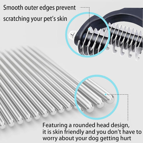 Generic Zoocozy Pet Grooming Combs Kit for Dog Cat, Dog Brush for Shedding, Cat Deshedding Brush for Removal of Long