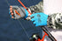 Gorilla Grip MAX Fingerless Gloves, Breathable Work and Fishing Gloves with Ribbed Gripping Surface, Blue and Black,