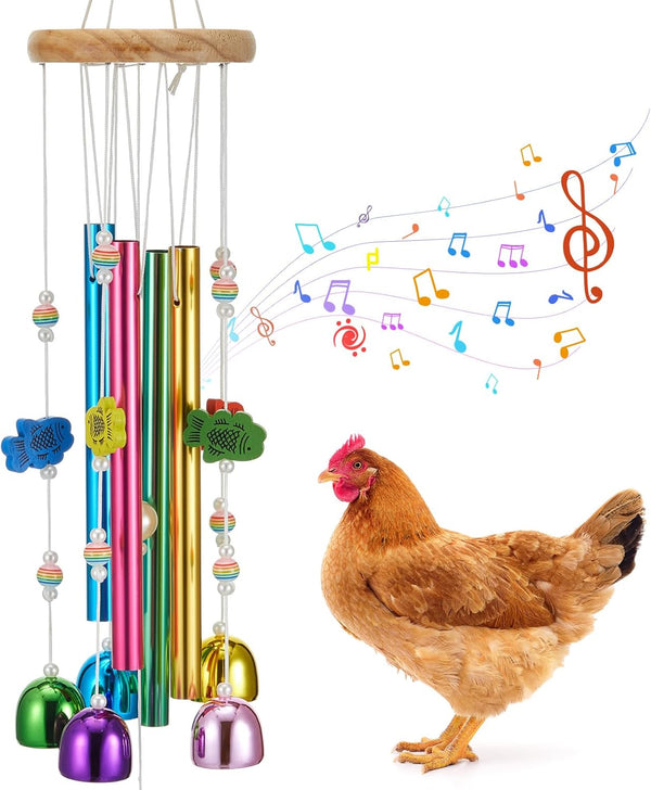 WinnerWhy Chicken Chew Toys for Coop Multicolor Chicken Wind Chime Enrichment Toys